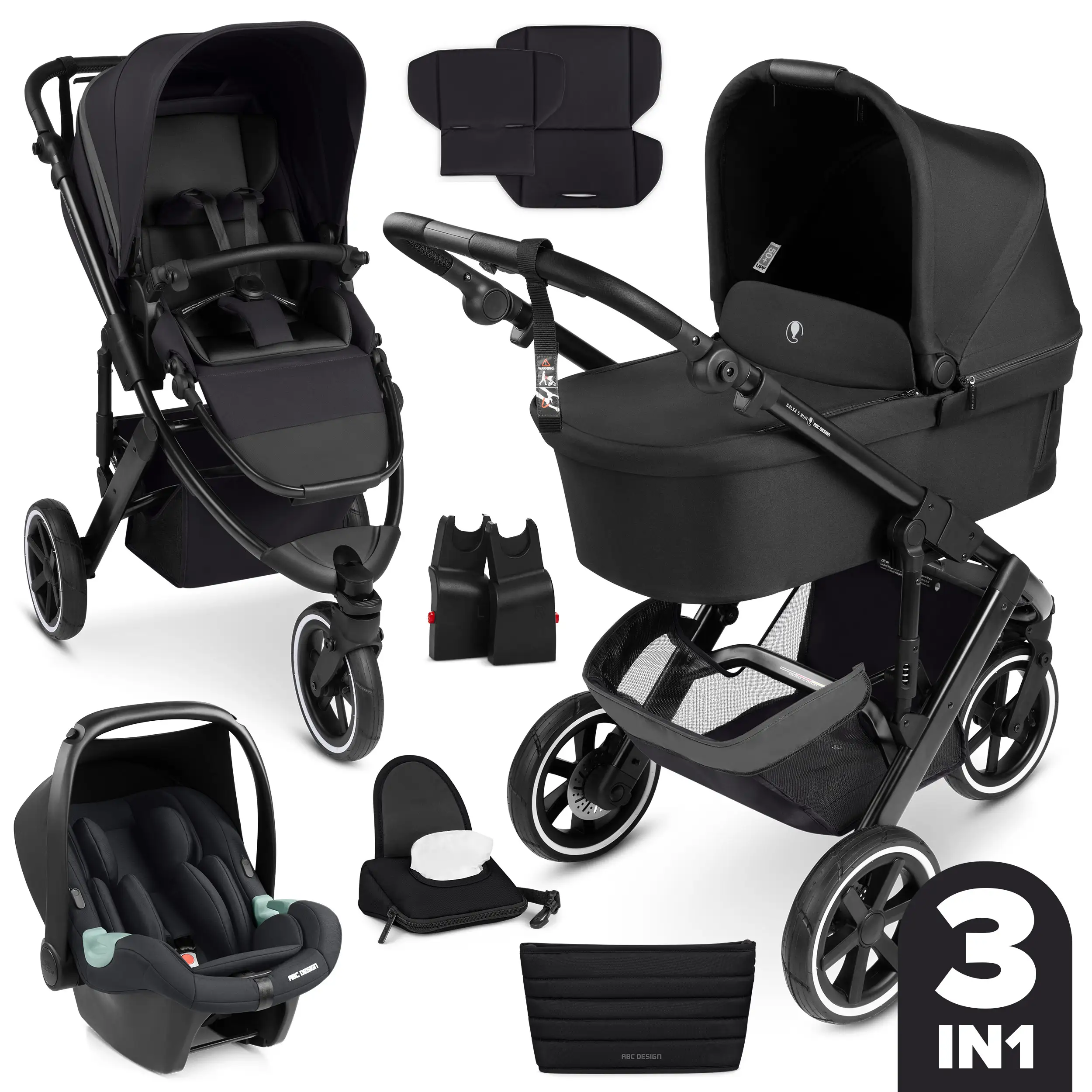 3in1 Kinderwagen-Set Salsa 5 Run - Coal