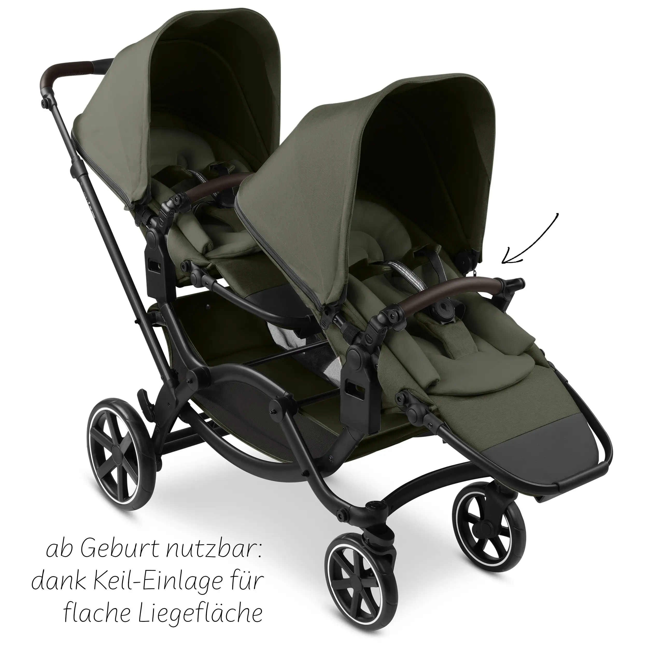 Zoom 2 double stroller - Avocado