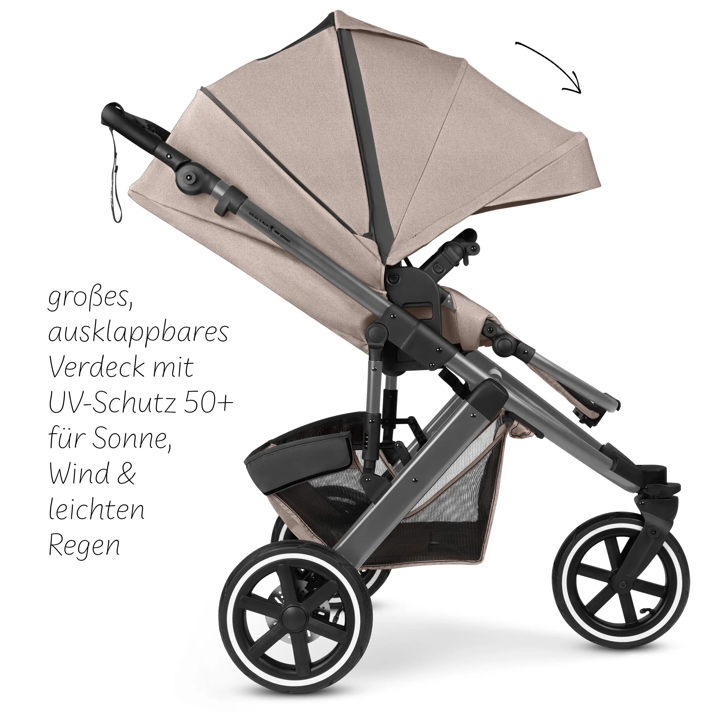 Running Stroller Salsa 5 Run (with sports approval) - Camel