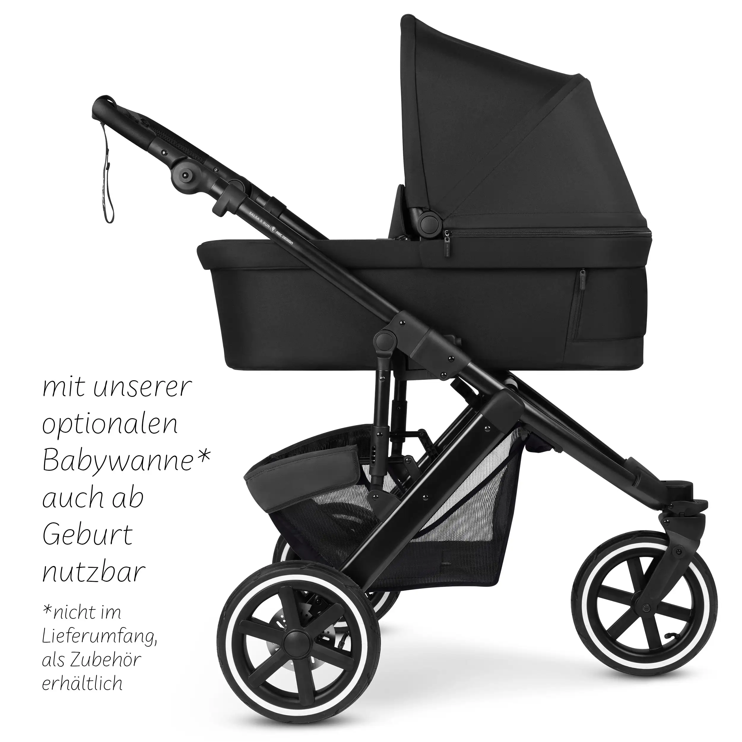 Running Stroller Salsa 5 Run (with sports approval) - Coal