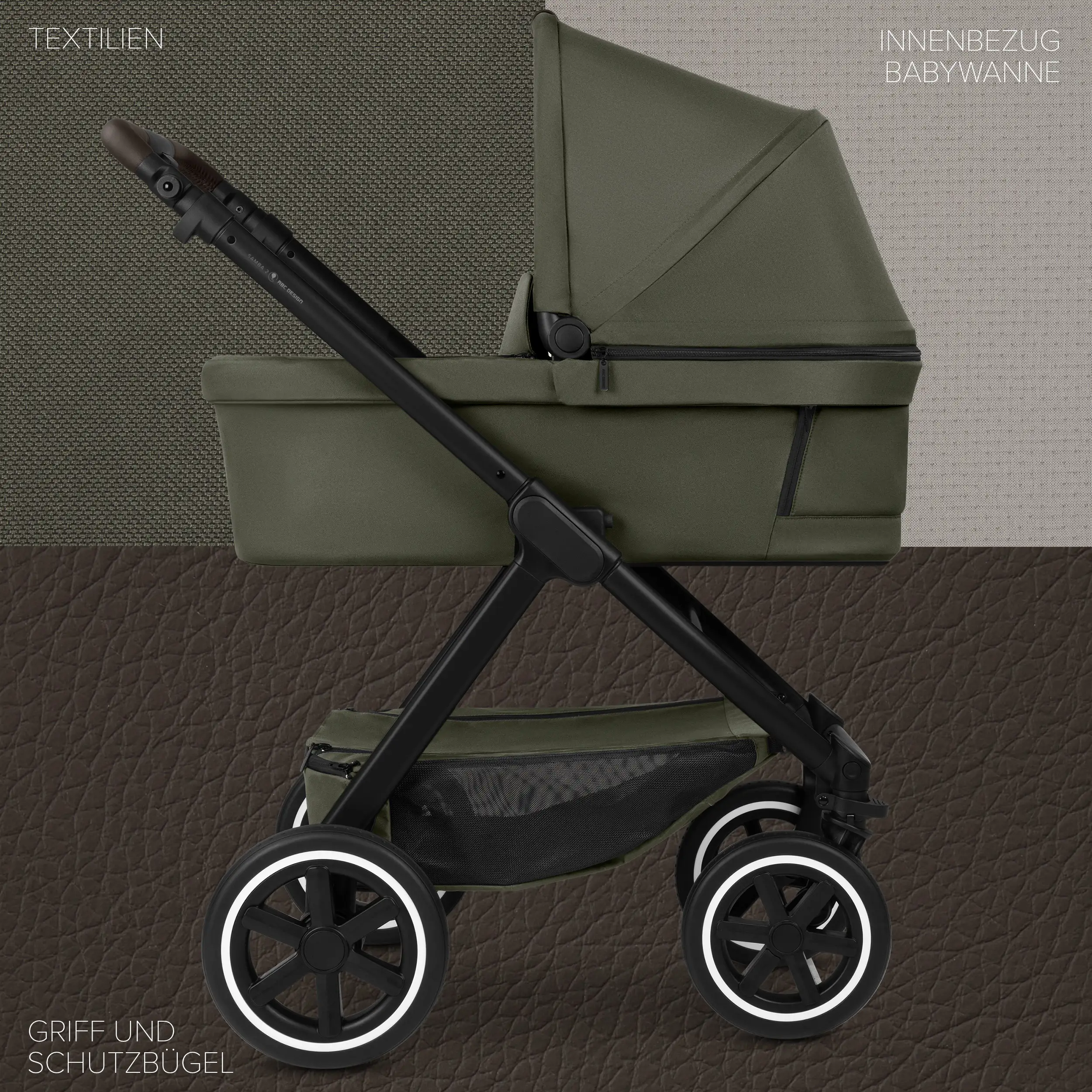 3in1-Kinderwagen-Starter-Set Samba 2 - Avocado