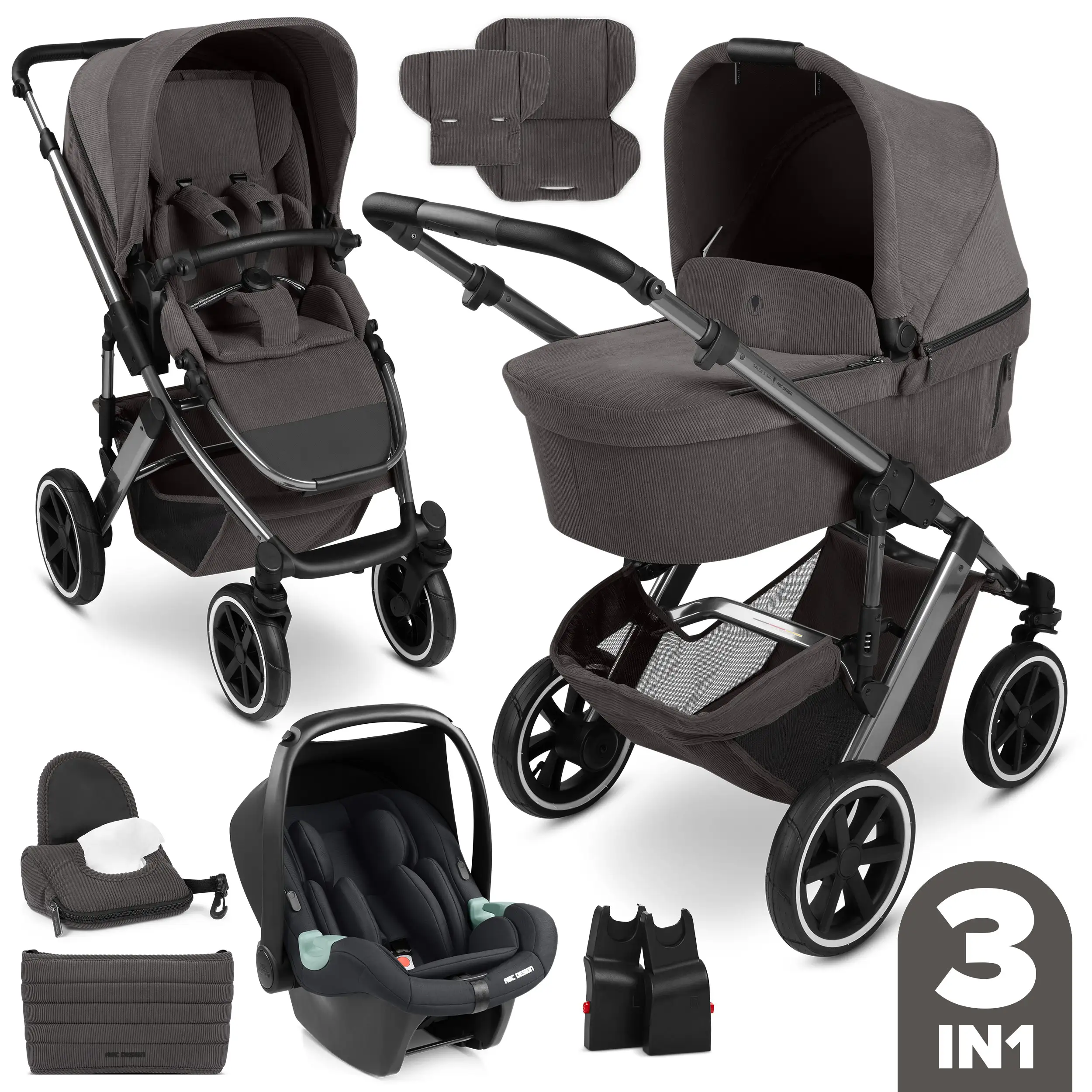 3in1 Stroller Sets with Baby Car Seat ABC Design