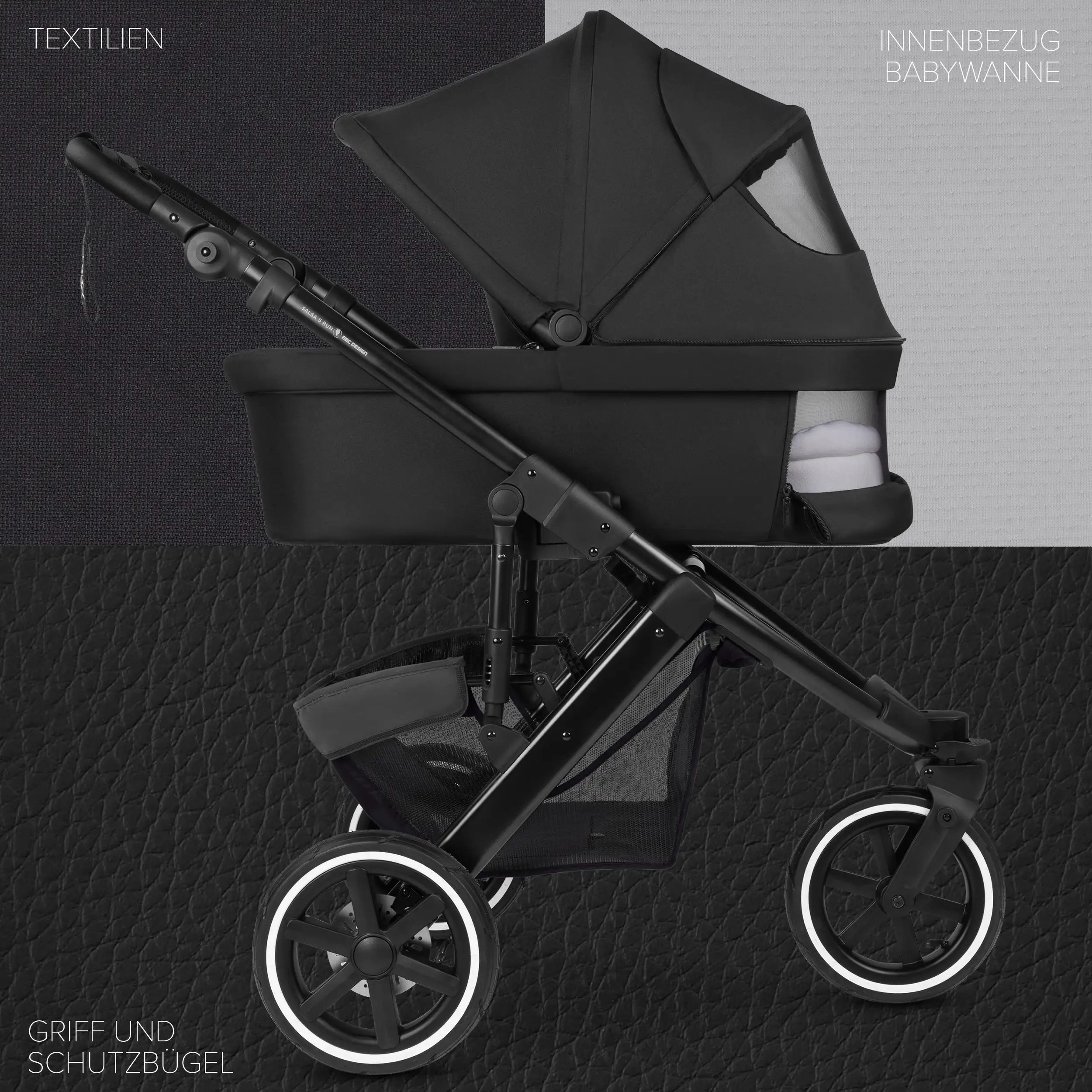 3in1 Kinderwagen-Set Salsa 5 Run - Coal